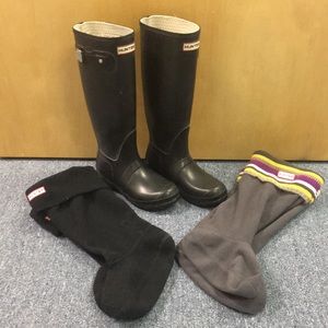 Hunter boots with sock inserts